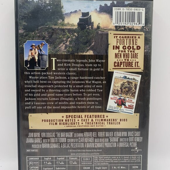 The War Wagon (DVD)(1967) Not Rated Universal Pictures Widescreen - Picture 2 of 4